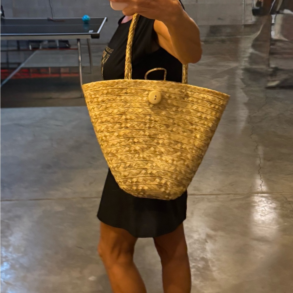 Natural Straw Tote Bag